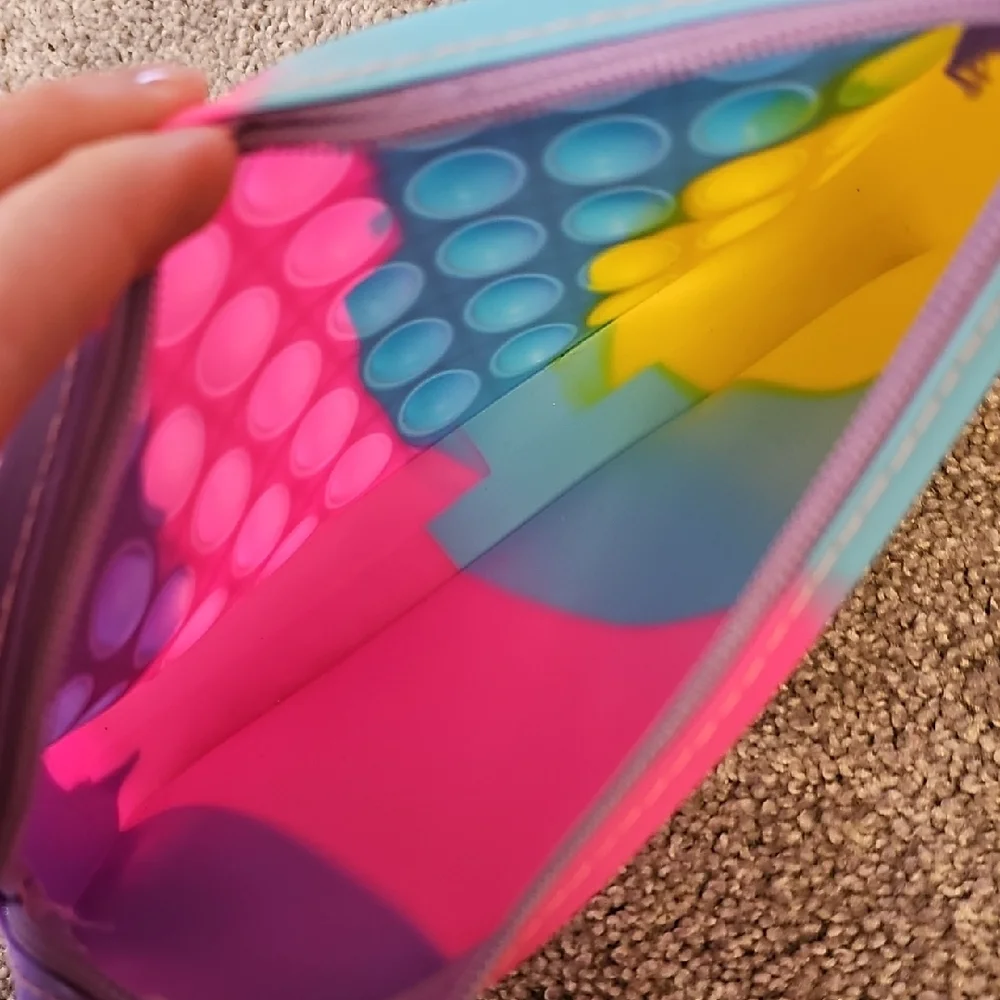 F🔹️Colorful Pop It Fidget Pencil Pouch